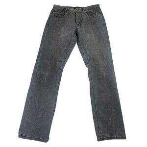 Urban Star Jeans Men's 34 x 34 Black Denim 5-Pockets Mid-Rise Straight Leg